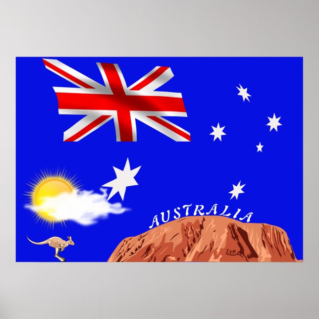 Affiche Drapeau australien (Devant)