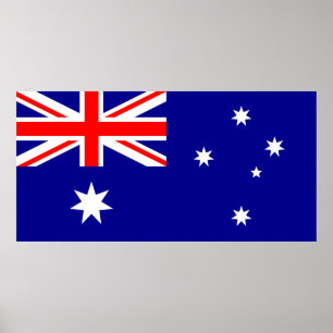 Affiche Drapeau australien patriotique