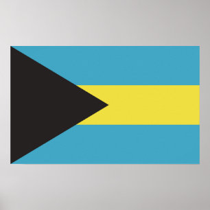Affiche Drapeau Bahamas