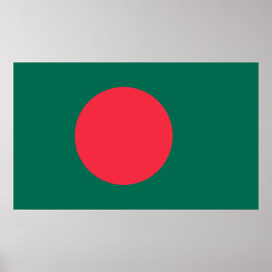 Affiche Drapeau bangladais patriotique