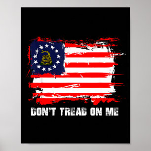 Affiche Drapeau Betsy Ross Ne Marche Pas Sur Moi Patriote
