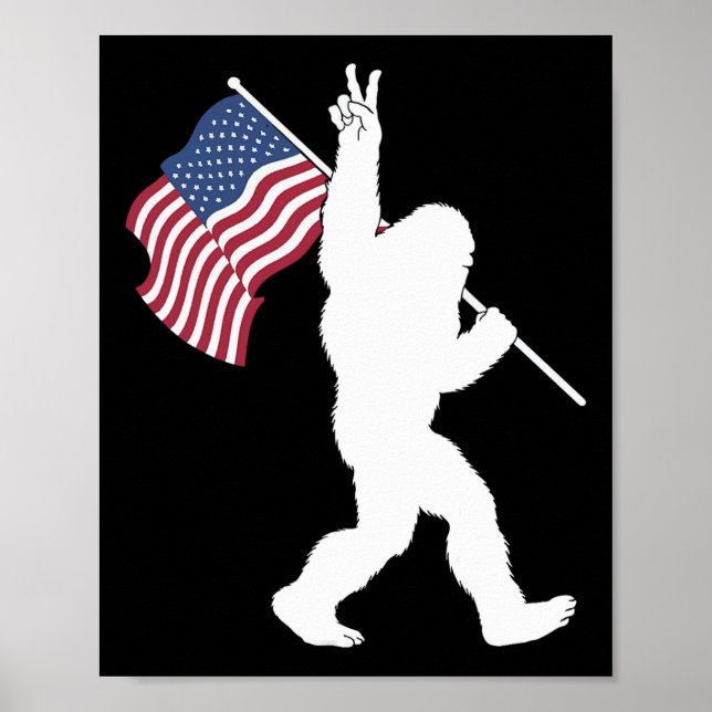 Affiche Drapeau Bigfoot Usa  (Devant)