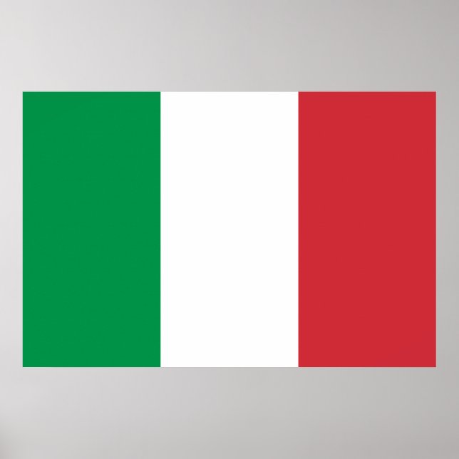 Affiche Drapeau blanc vert et rouge italien (Devant)