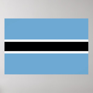 Affiche Drapeau botswanais (Botswana)
