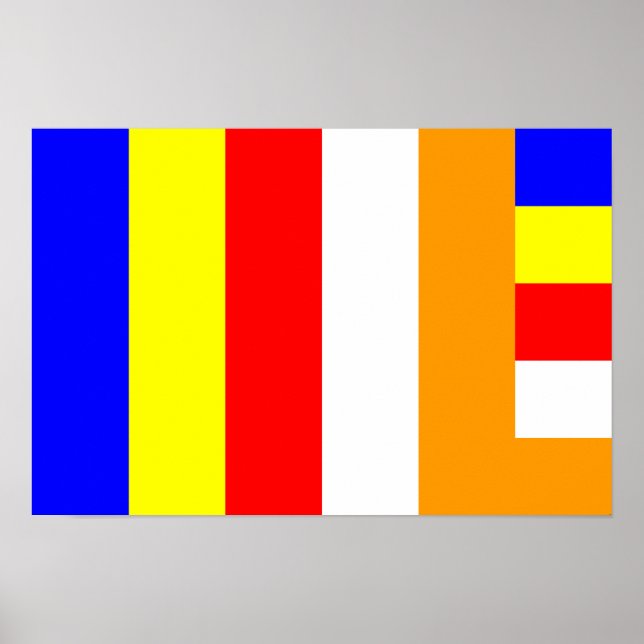 Affiche Drapeau bouddhiste (Devant)
