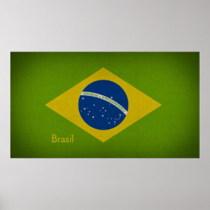 Affiche Drapeau Brasil