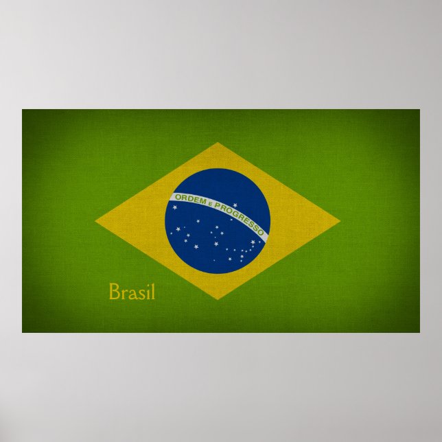 Affiche Drapeau Brasil (Devant)