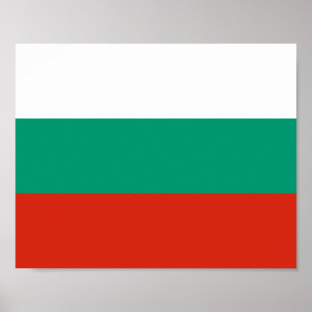 Affiche Drapeau Bulgarie (Devant)