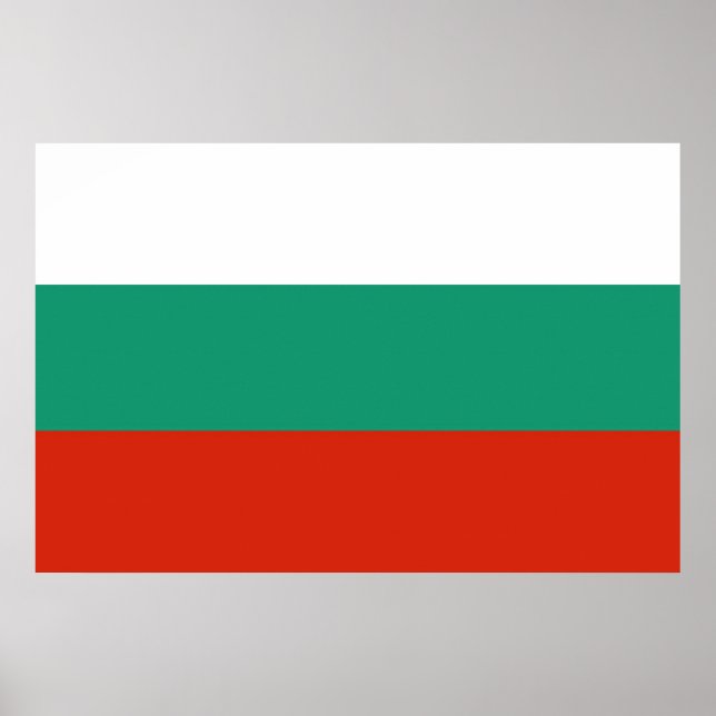 Affiche Drapeau Bulgarie tricolore (Devant)
