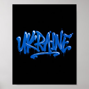 Affiche Drapeau Cadeau Ukraine Ukraini Kiev Ukrainien Ukra