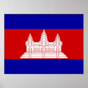 Affiche Drapeau cambodgien