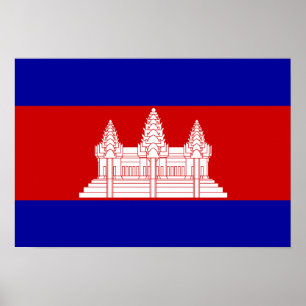 Affiche Drapeau cambodgien