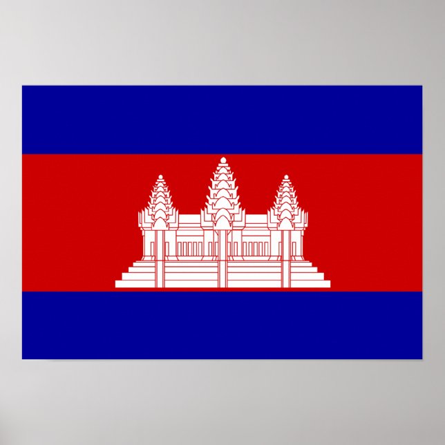 Affiche Drapeau cambodgien (Devant)