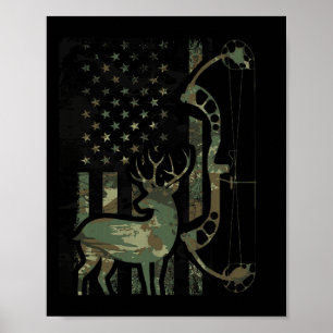 Affiche Drapeau Camo Américain Chasse Buck Hommes Résurve