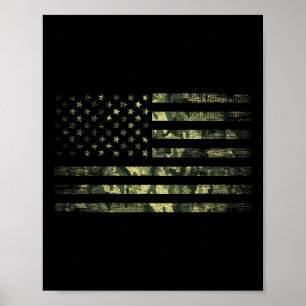 Affiche Drapeau Camo Américain Usa Boys Hommes Femmes Fill