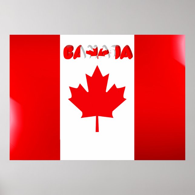 Affiche Drapeau canadien (Devant)