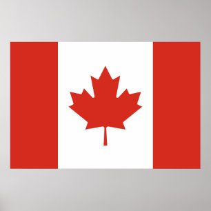 Affiche Drapeau canadien (Feuille d'érable) (Canada)