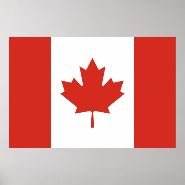 Affiche Drapeau canadien (Feuille d'érable) (Canada) (Devant)