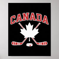 Drapeau Canadien Feuille d'Érable Hockey Fête du C