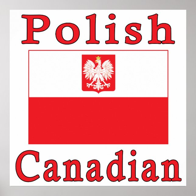 Affiche Drapeau canadien polonais (Devant)