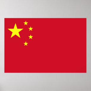 Affiche Drapeau Chine