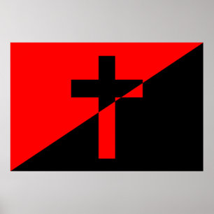 Affiche Drapeau Christian Socialism & Anarchism (Libératio