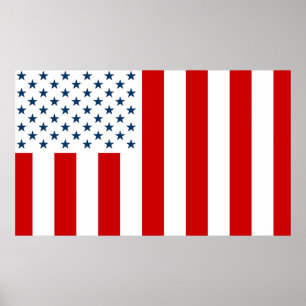 Affiche Drapeau civil des États-Unis en temps de paix