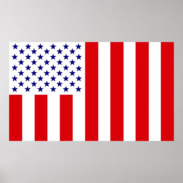 Affiche Drapeau civil des États-Unis pour la paix (Devant)