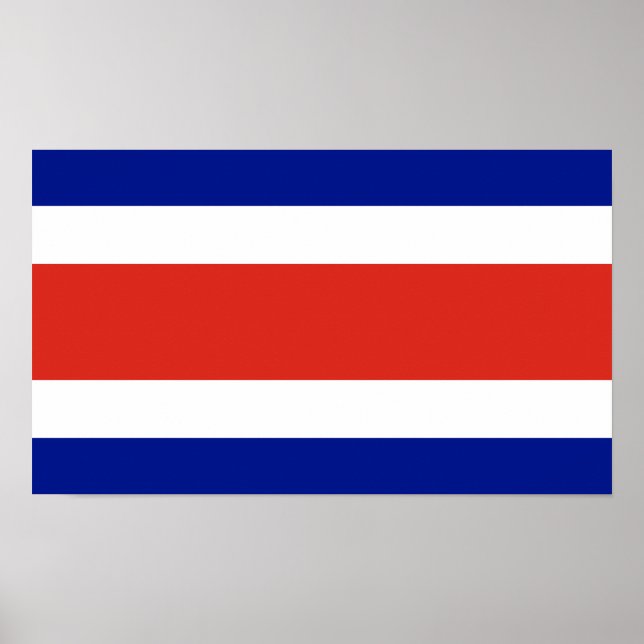 Affiche Drapeau civil du Costa Rica (Devant)