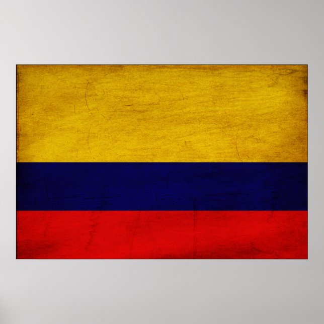 Affiche Drapeau Colombie (Devant)
