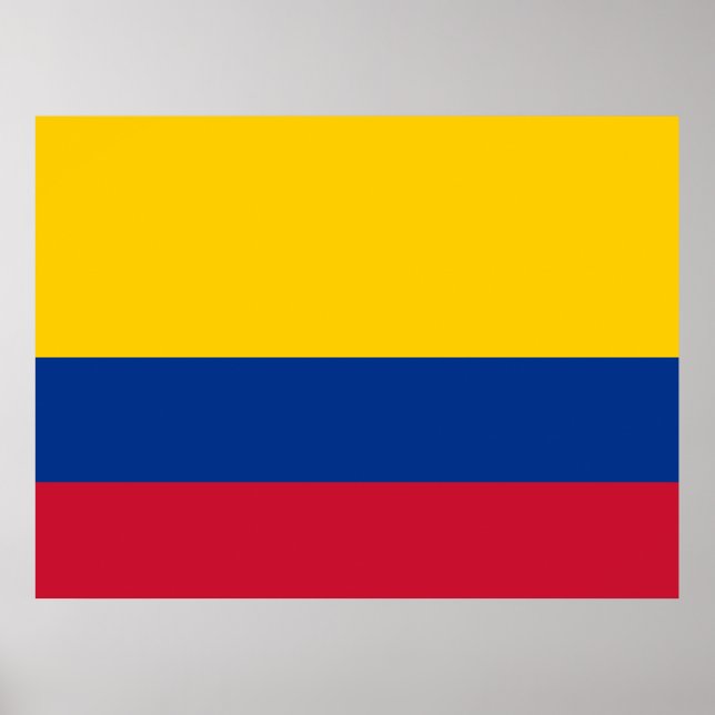 Affiche Drapeau colombien (Devant)