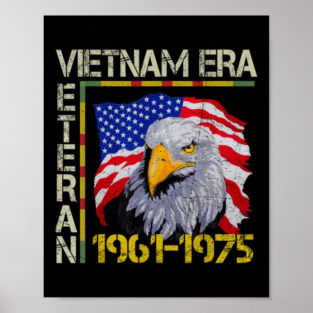 Affiche Drapeau commémoratif de l'ère des vétérans du Viet (Devant)
