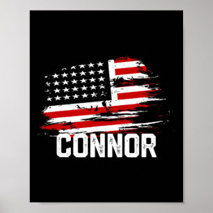 Affiche Drapeau Connor Usa Personnalisé 4 juillet Connor