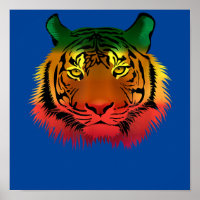 Drapeau cool jamaïcain de tigre