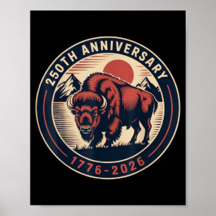 Affiche Drapeau Cowboy 250 TH 4 juillet 1776 2026 250e