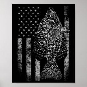 Affiche Drapeau Crappie - Drapeau de pêche au Crappie