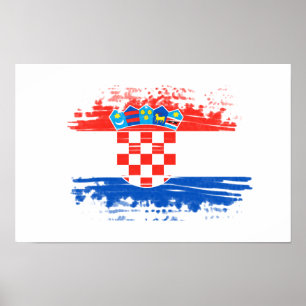 Affiche Drapeau croate