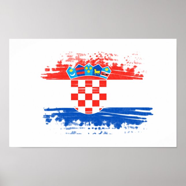 Affiche Drapeau croate (Devant)