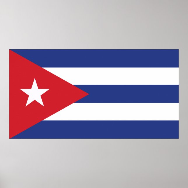 Affiche Drapeau Cuba (Devant)