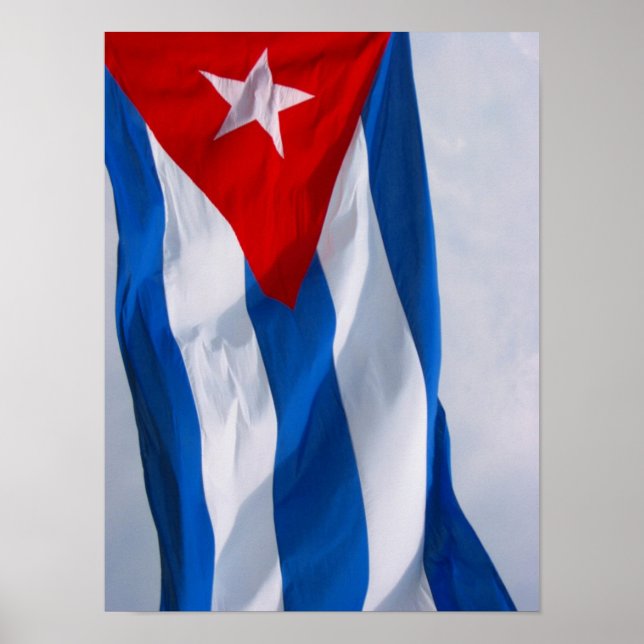 Affiche drapeau cuba (Devant)