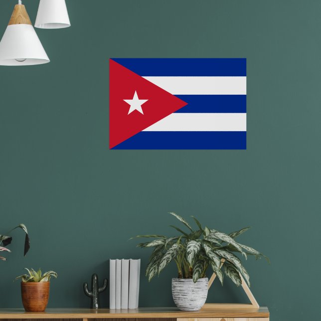 Affiche Drapeau cubain, La Havane, Fidel Castro, Che Gueva (Salon 1)