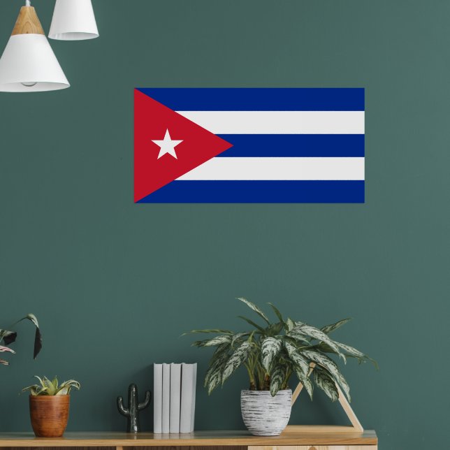Affiche Drapeau cubain, La Havane, Fidel Castro, Che Gueva (Salon 1)