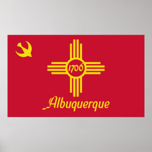 Affiche Drapeau d'Albuquerque (Nouveau-Mexique)