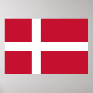 Affiche Drapeau Danemark