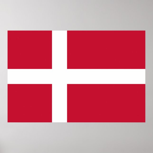 Affiche Drapeau Danemark (Devant)
