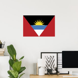 Affiche Drapeau d'Antigua-et-Barbuda