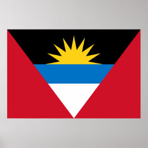 Affiche Drapeau d'Antigua-et-Barbuda