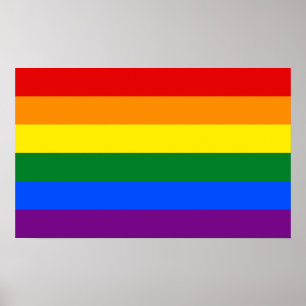 Affiche Drapeau d'arc-en-ciel de gay pride de LGBT