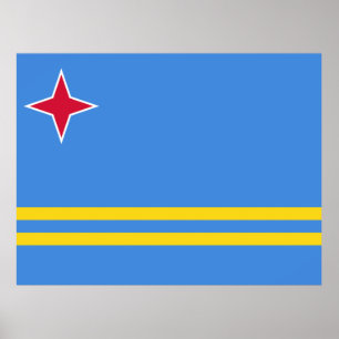 Affiche Drapeau d'Aruba