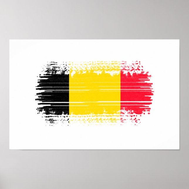Affiche Drapeau de Belgique (Devant)